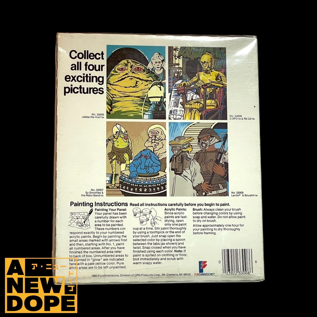 【80's】Craft Master サイスヌートルズ & レボバンド(マックスレボ)ペイントパネル ヴィンテージ『スターウォーズ/ジェダイの帰還』(1983) 【未使用】