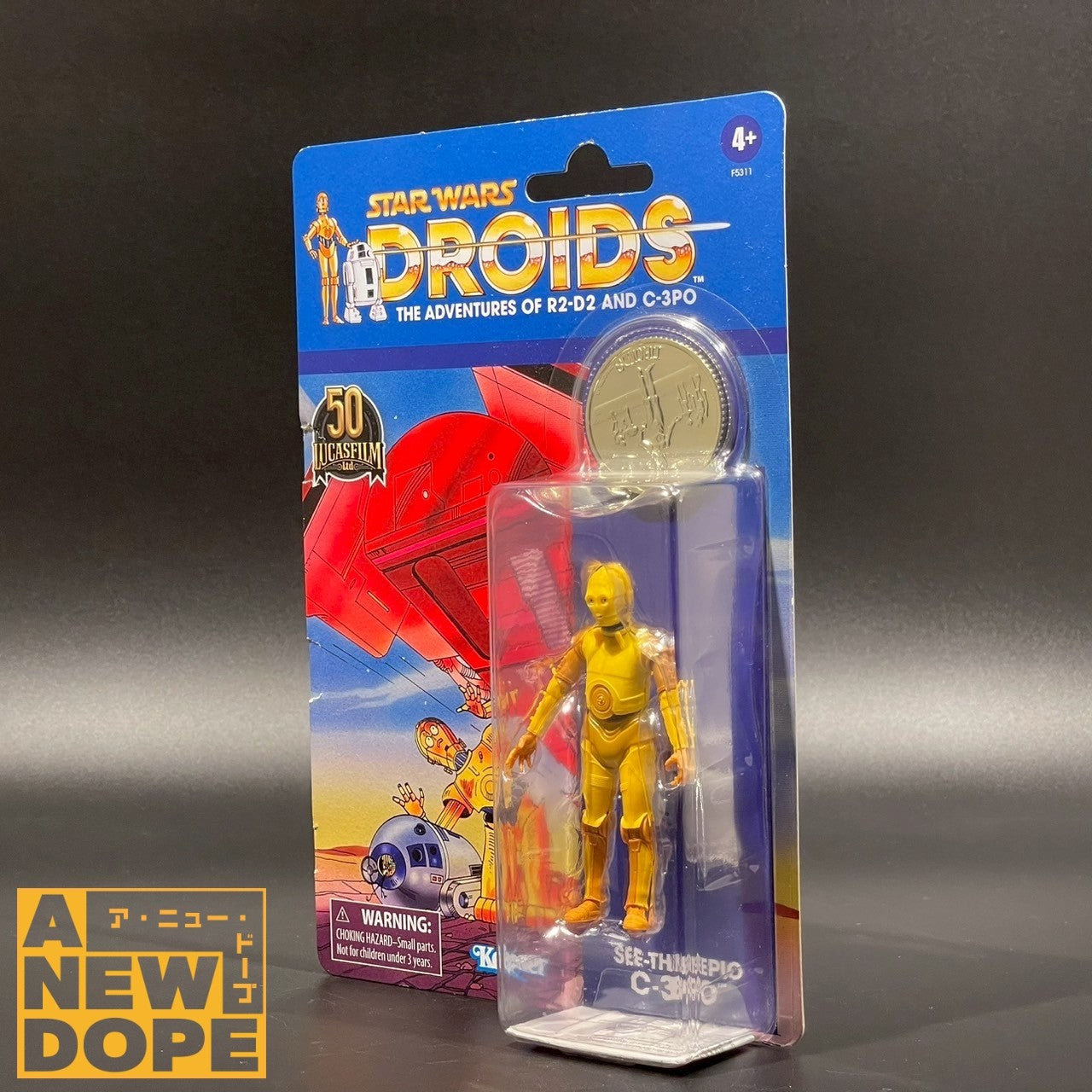 ハズブロ C-3PO TVC 3.75インチ『スターウォーズ/ドロイドの大冒険』(1985)【カード傷み】