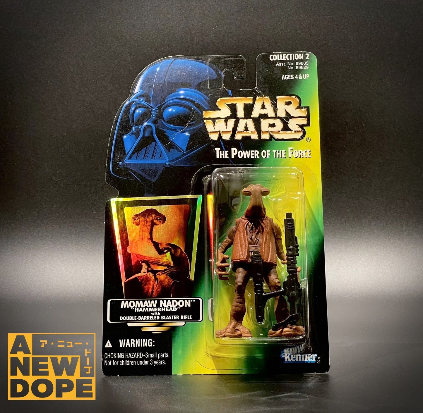 ケナー モモー・ネイドン(ハンマーヘッド) POTF グリーン 3.75インチ『スター・ウォーズ/新たなる希望』(1977)【カード折れ】