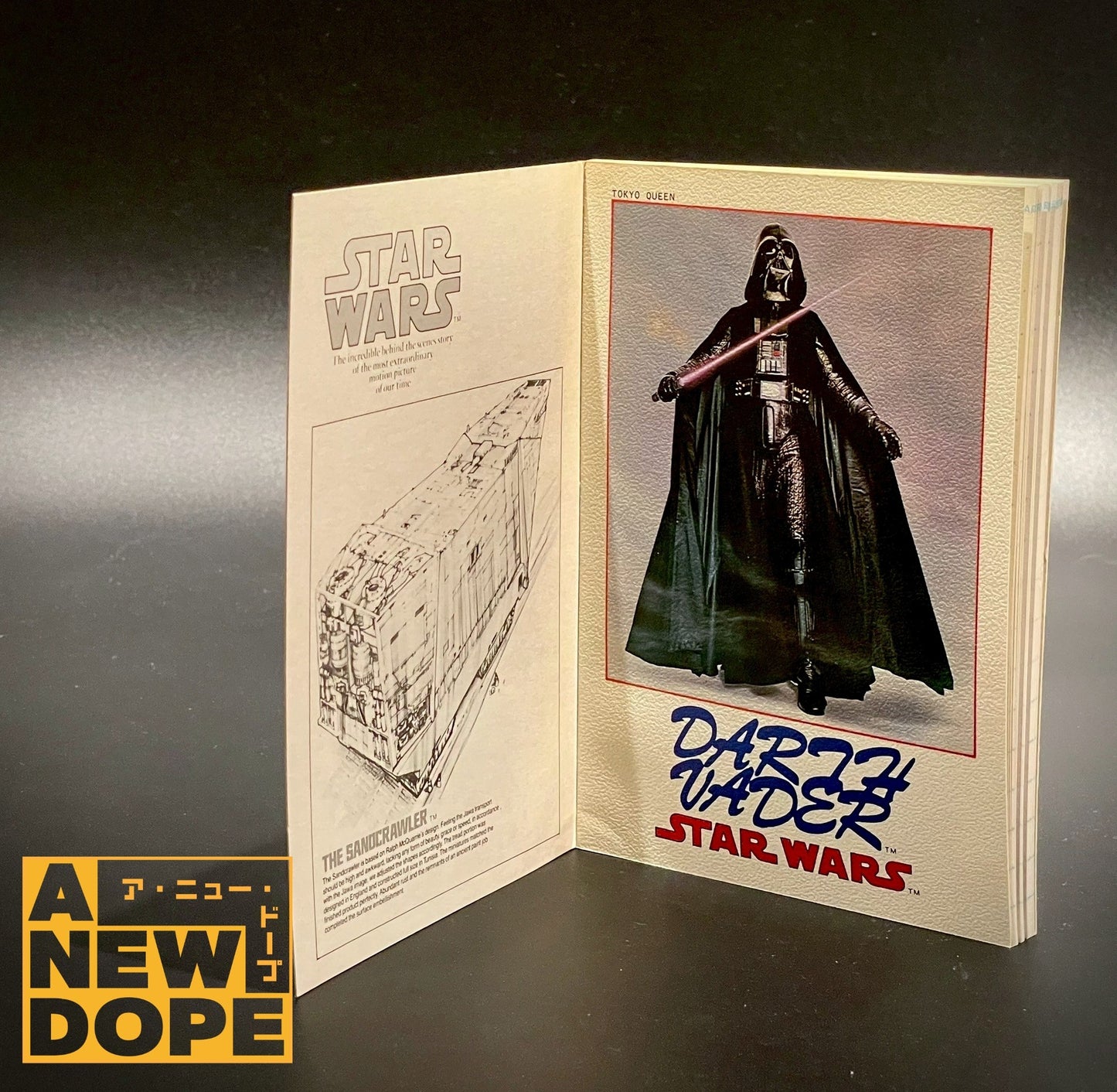 東京クイン A6クロスメモ(表紙:サンド・トルーパー、ハンソロ&チューバッカ、C-3PO&ルーク) ヴィンテージ 『スターウォーズ/新たなる希望』(1977)