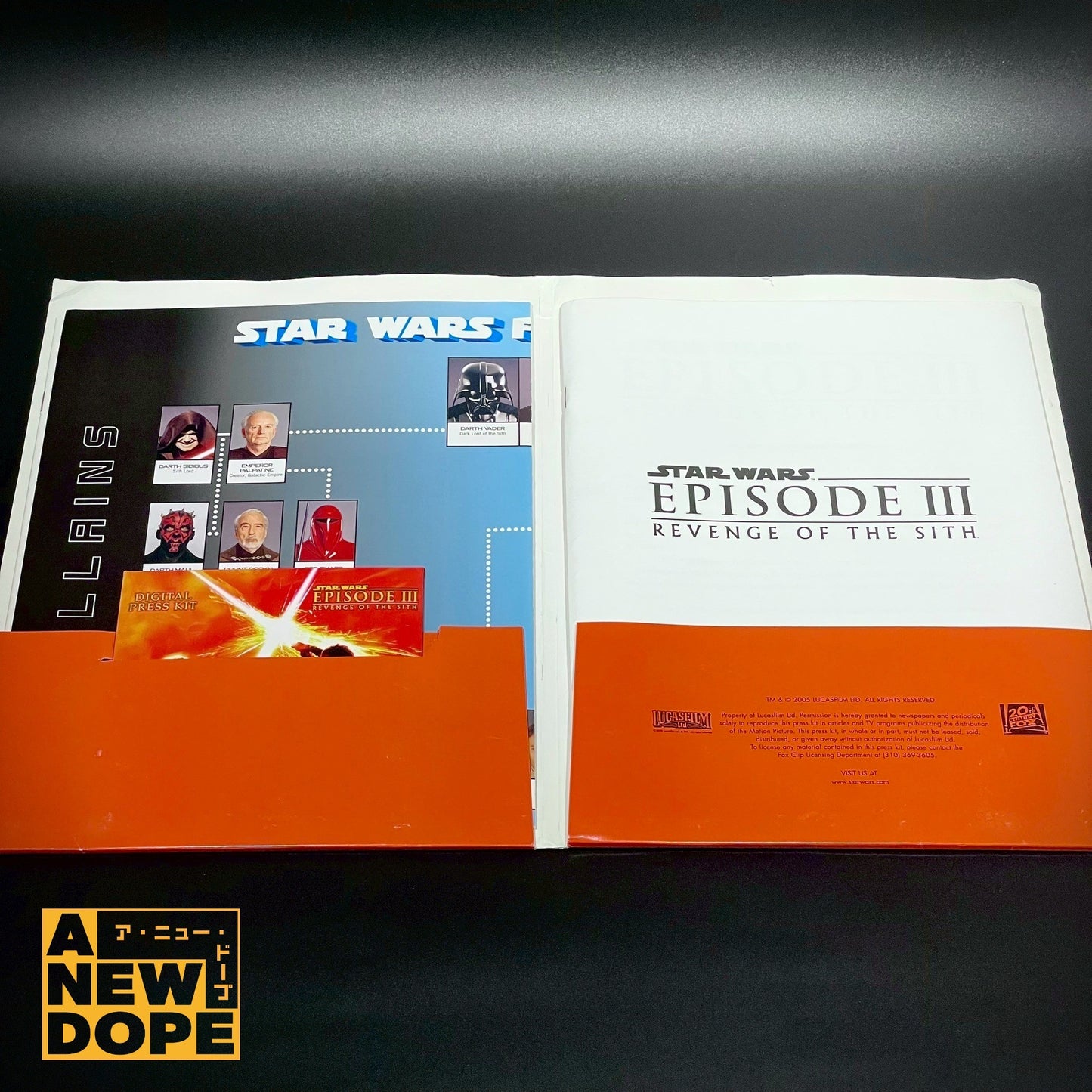 20世紀FOX スター・ウォーズ エピソードIII/シスの復讐 海外版プレスシート