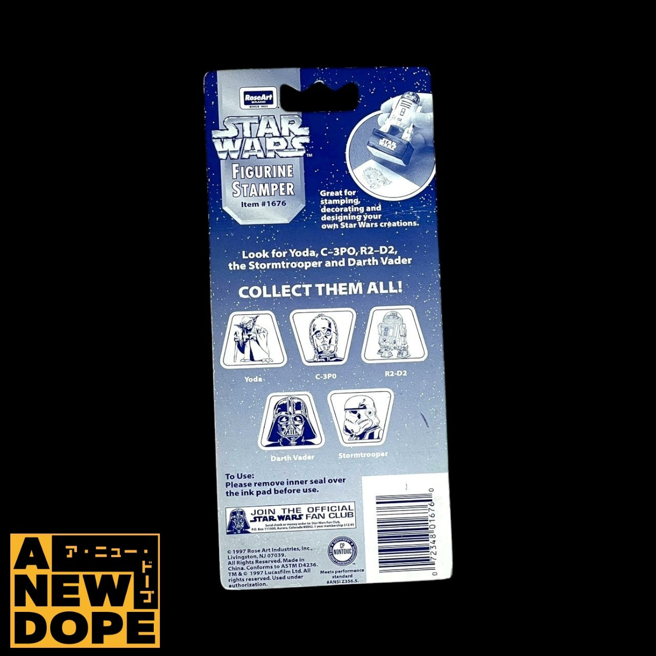【90's】Rose Art ストームトルーパー フィギュアスタンプ ステーショナリー『スターウォーズ/新たなる希望』(1977)【未開封】
