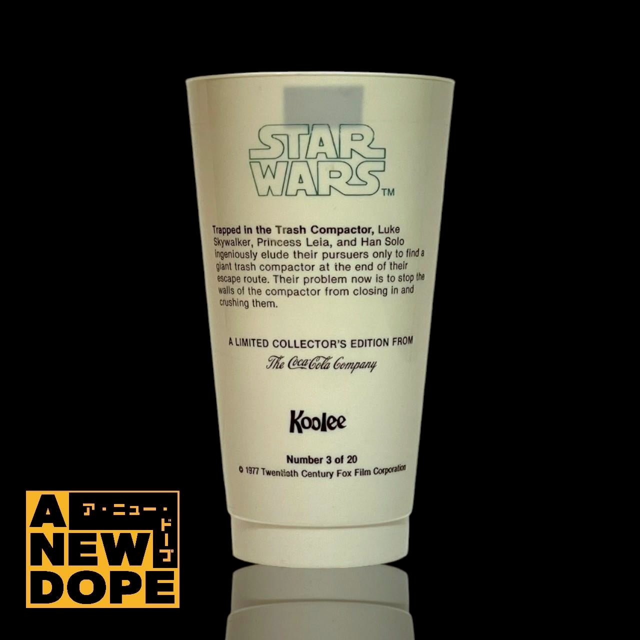 【70's】コカコーラ ハンソロ(ストームトルーパー)トラッシュコンパクター ドリンクカップ ヴィンテージ『スターウォーズ/新たなる希望 』(1977) 【未使用】