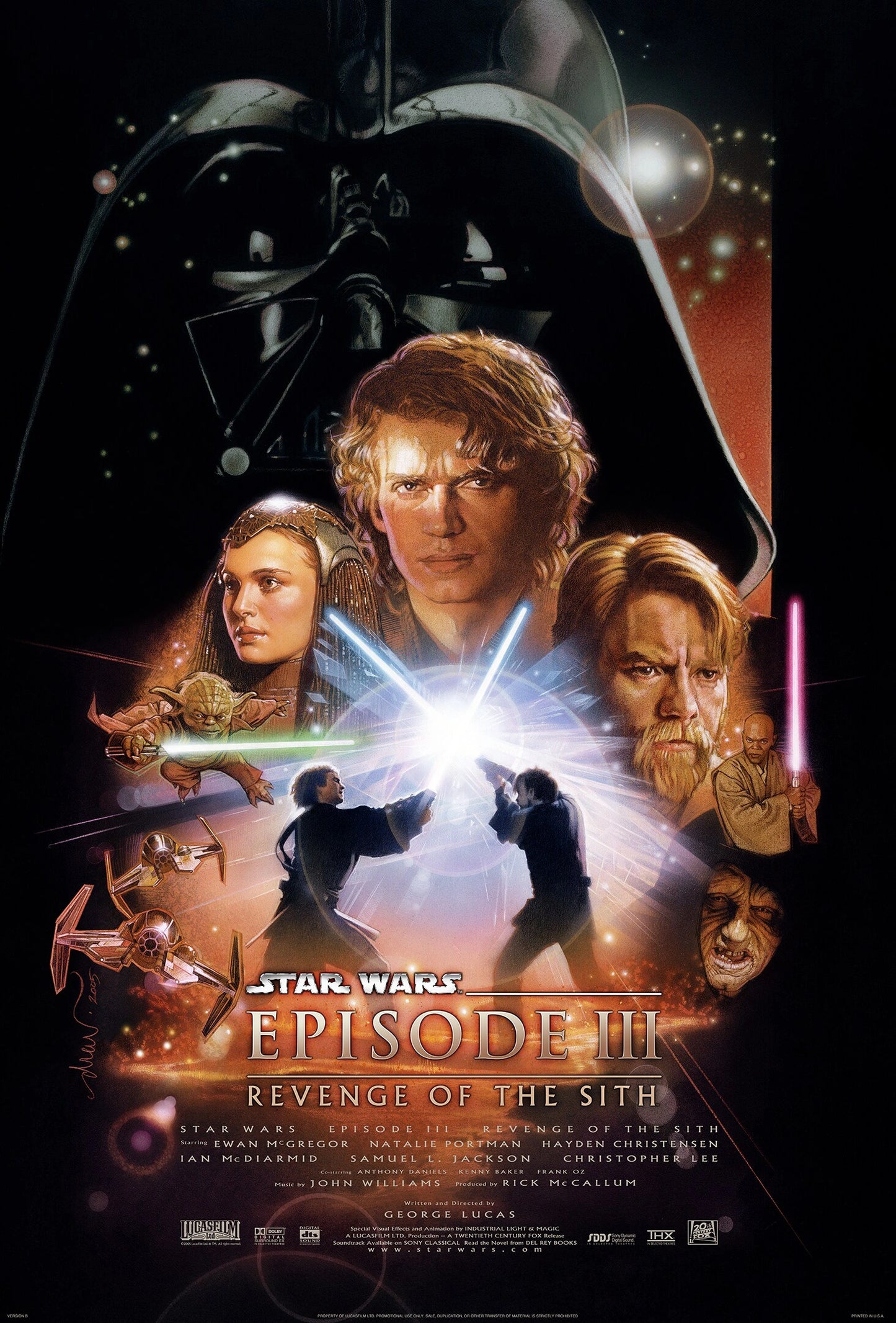 【US版劇場用】スターウォーズ シスの復讐(2005) US版インターナショナルポスター 両面印刷【少イタミ】