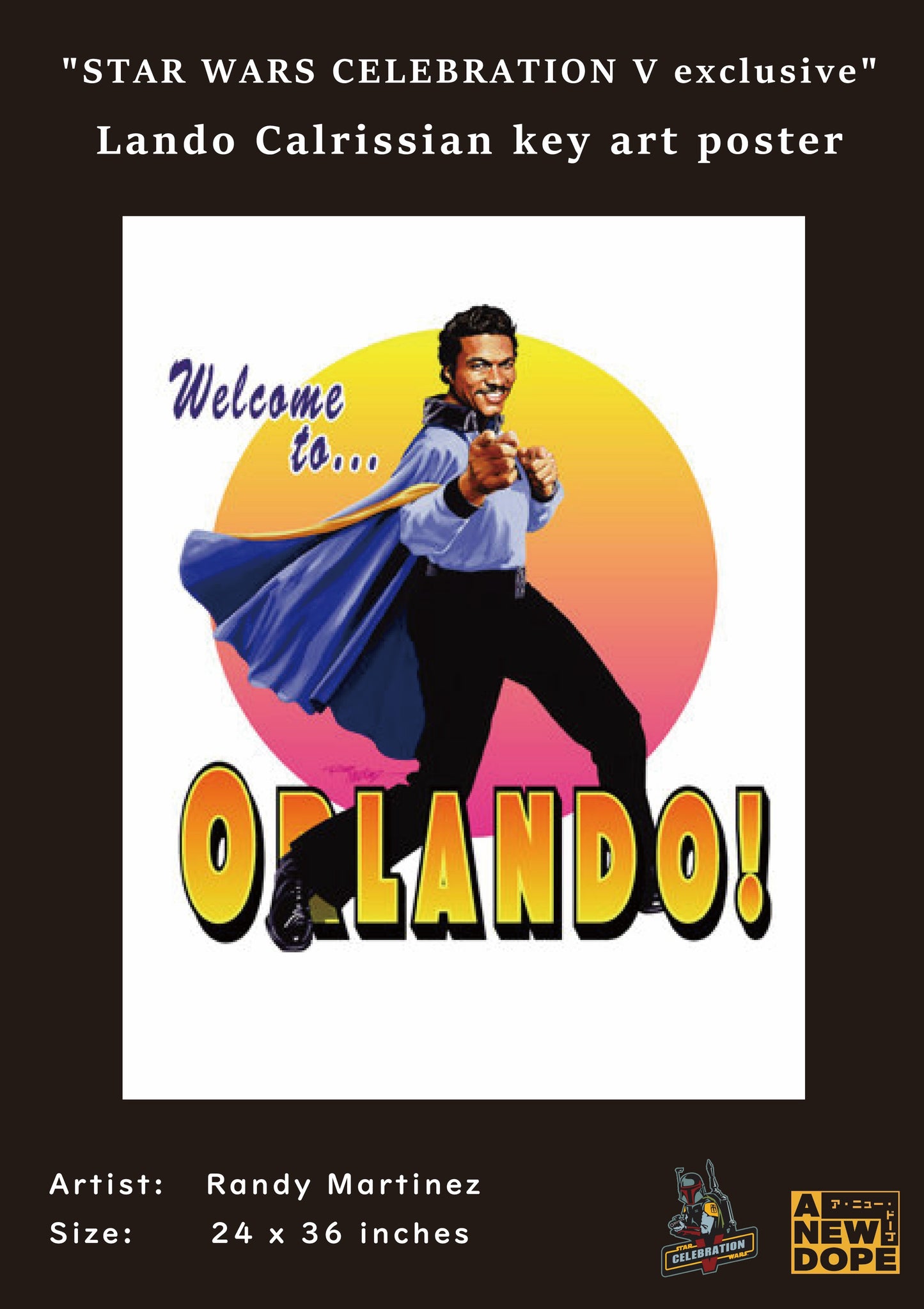 スターウォーズ セレブレーションV 限定ポスター ランド・カルリジアン(O-LANDO!) ランディ・マーティンツ 『スター・ウォーズ エピソード5/帝国の逆襲』(1980)