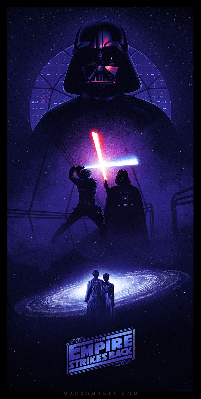 ボトルネックギャラリー ポスター3枚組 スター・ウォーズ オリジナルトリロジー マルコ・マネフ『スター・ウォーズ』(1977~1983)