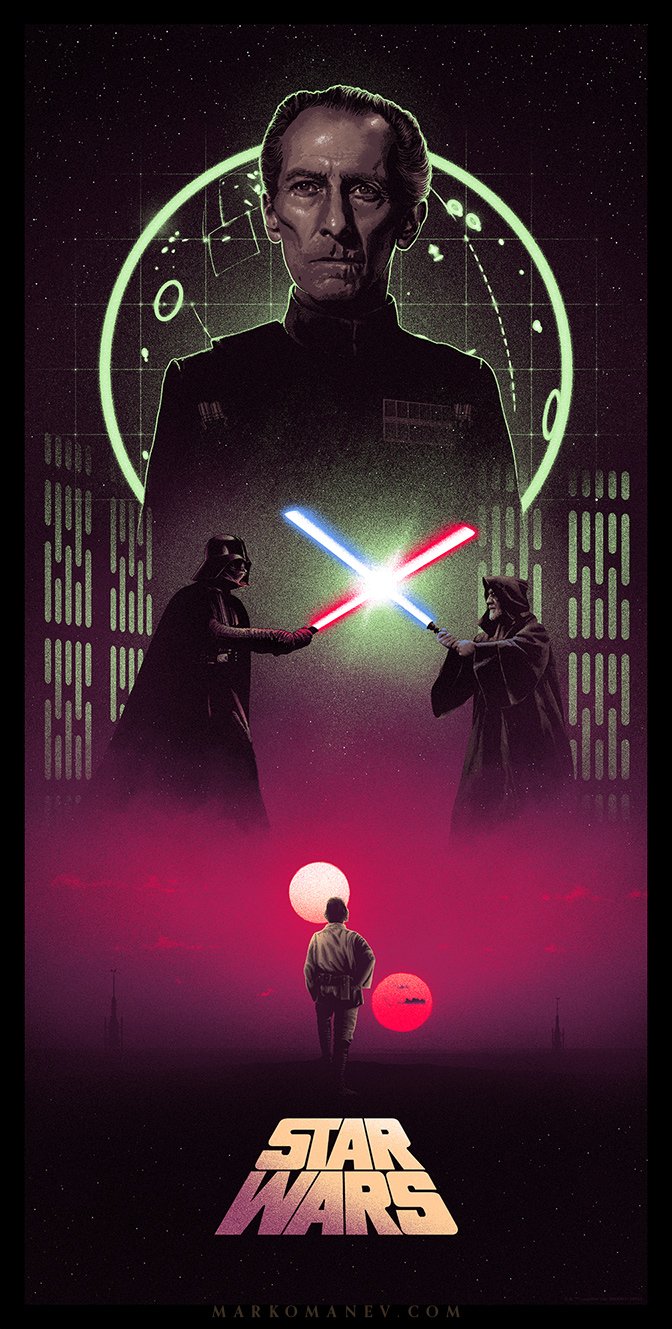 ボトルネックギャラリー ポスター3枚組 スター・ウォーズ オリジナルトリロジー マルコ・マネフ『スター・ウォーズ』(1977~1983)