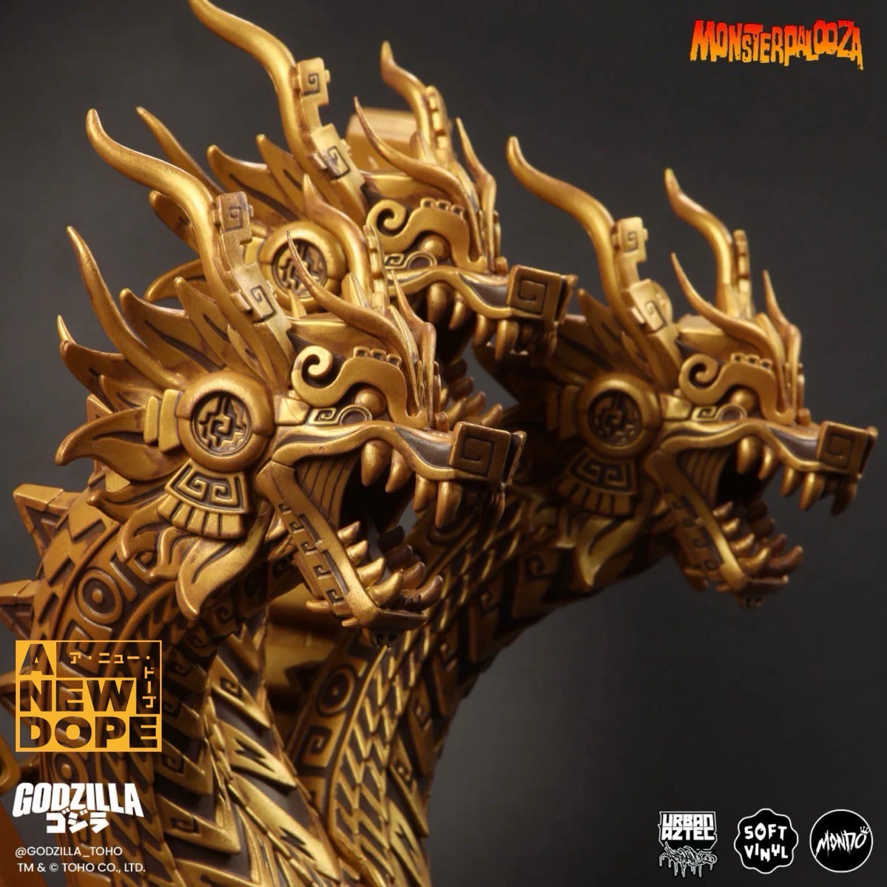 【US限定】Mondo キングギドラ Urban Aztec Relic Variant アートソフビ『ゴジラVSキングギドラ』(1991)【未開封】