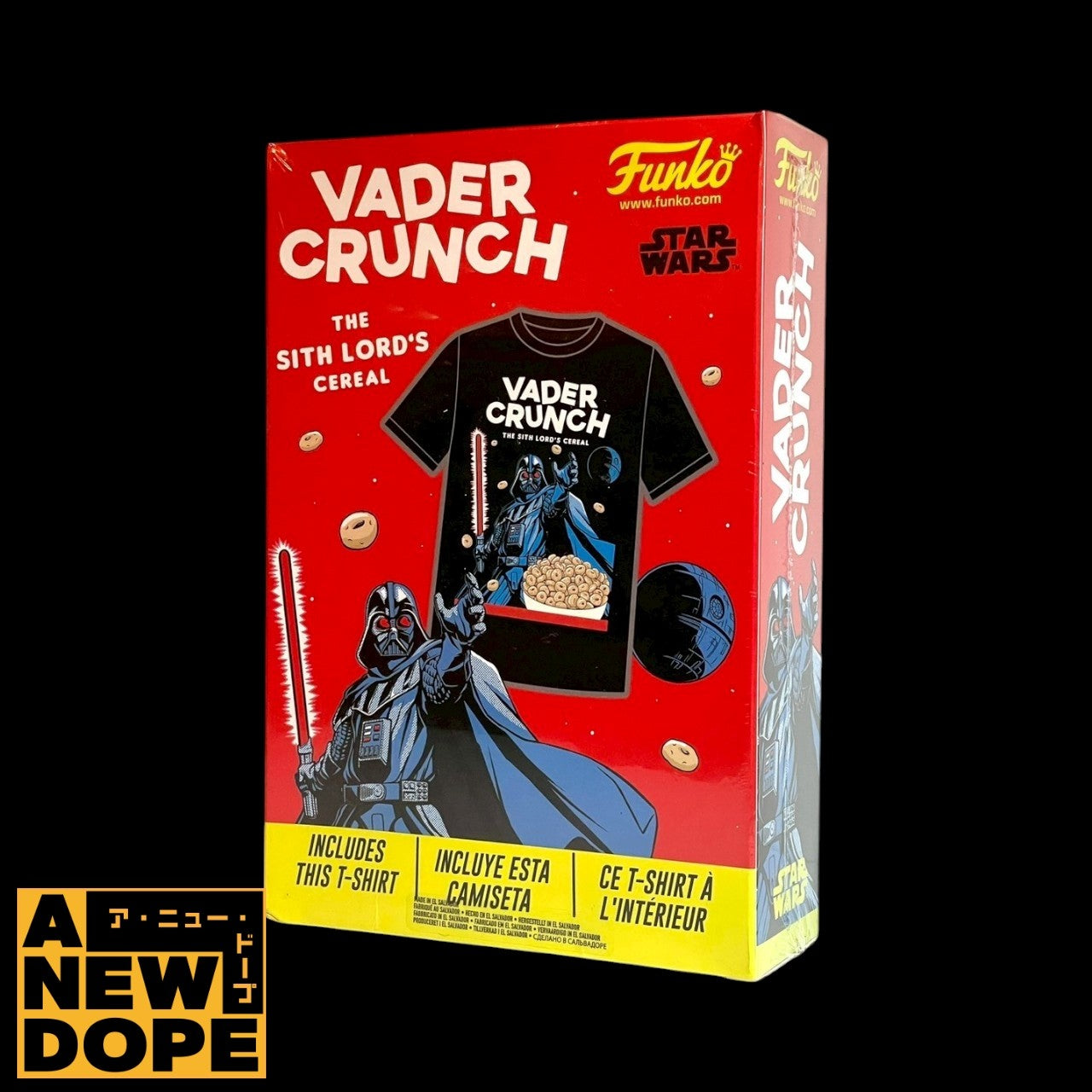ファンコ ダースベイダー Tシャツ(Lサイズ) シリアルボックス風パッケージ アパレル『スターウォーズ』【未開封】