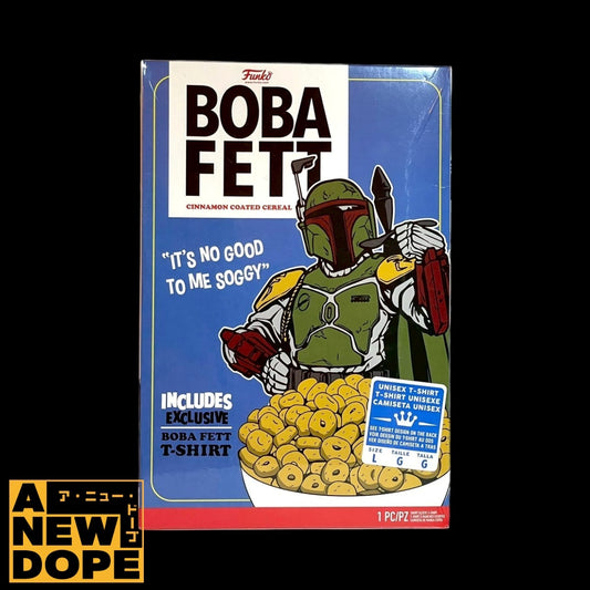 ファンコ ボバフェット Tシャツ(Lサイズ) シリアルボックス風パッケージ アパレル『スターウォーズ』【未開封】