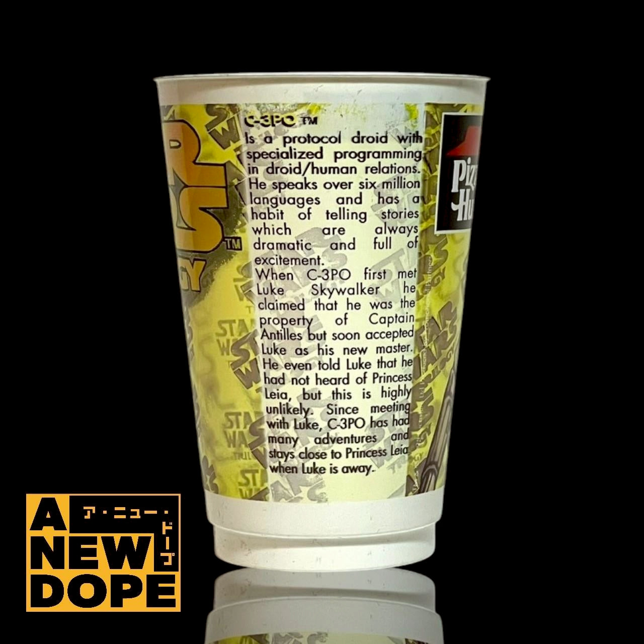 【90's】ピザハット C-3PO ドリンクカップ 『スターウォーズ トリロジー』(1997)【未使用】