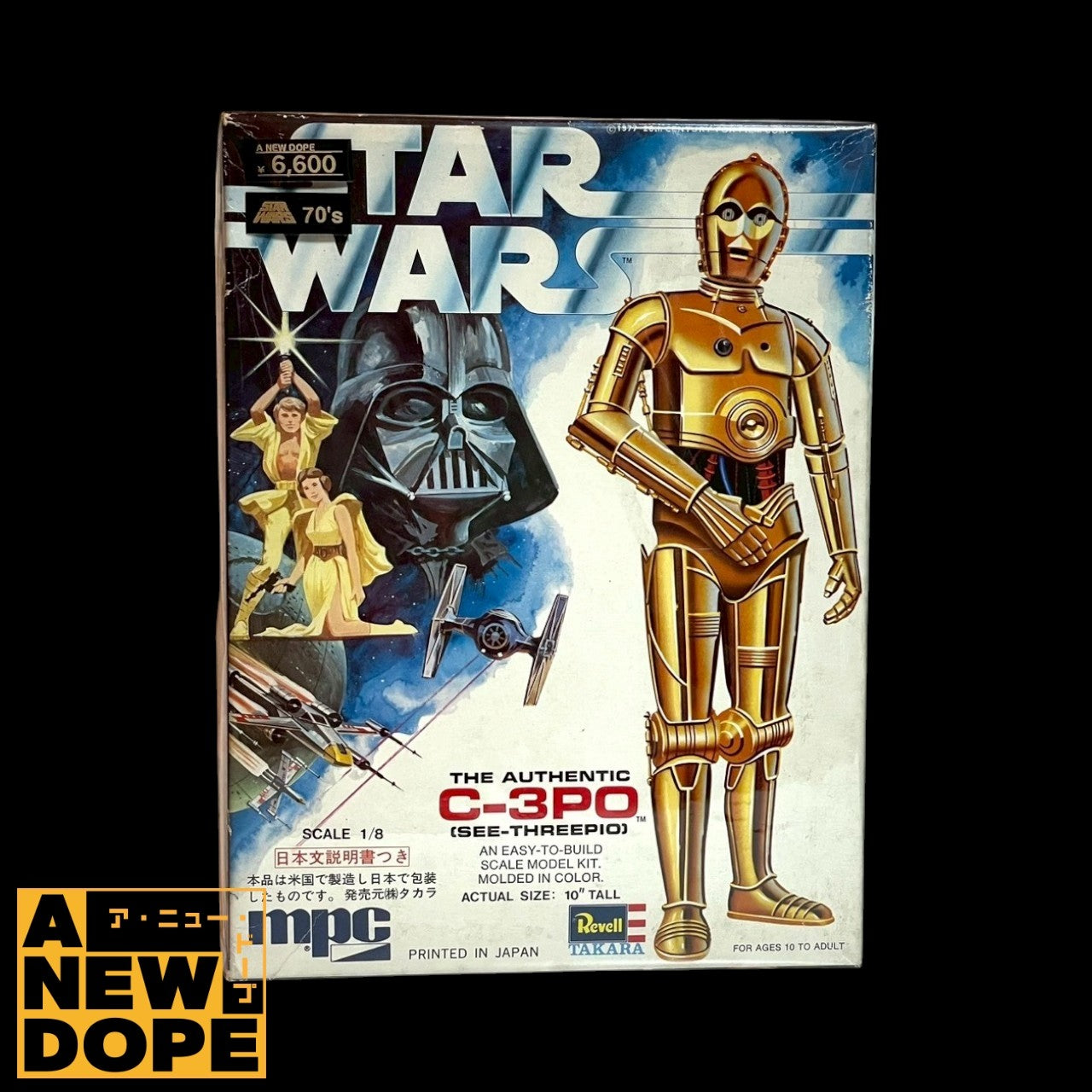 【70's タカラ版】MPC C-3PO 1/8スケール プラモデル『スターウォーズ/新たなる希望』(1977)【未組立】