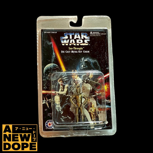 【90's】PLACO TOYS C-3PO メタルキーチェーン キーホルダー『スターウォーズ/新たなる希望』(1977)【未開封】