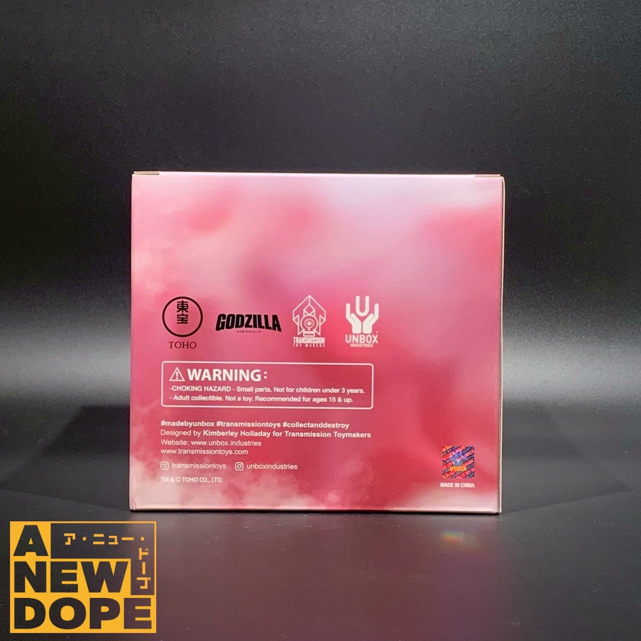 【ゴジラストアUS限定】リトルゴジラ アンボックス×トランスミッショントイ バレンタイン アートソフビ【未開封】