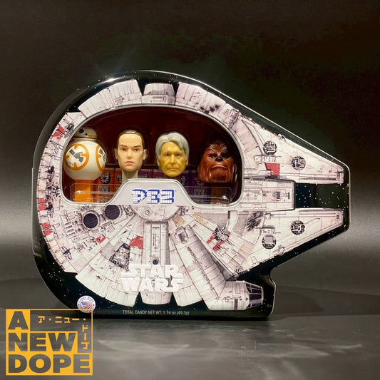 PEZ SATR WARS 4本セット ミレニアムファルコン 缶ケース付き 『スターウォーズ/フォースの覚醒』(2015)