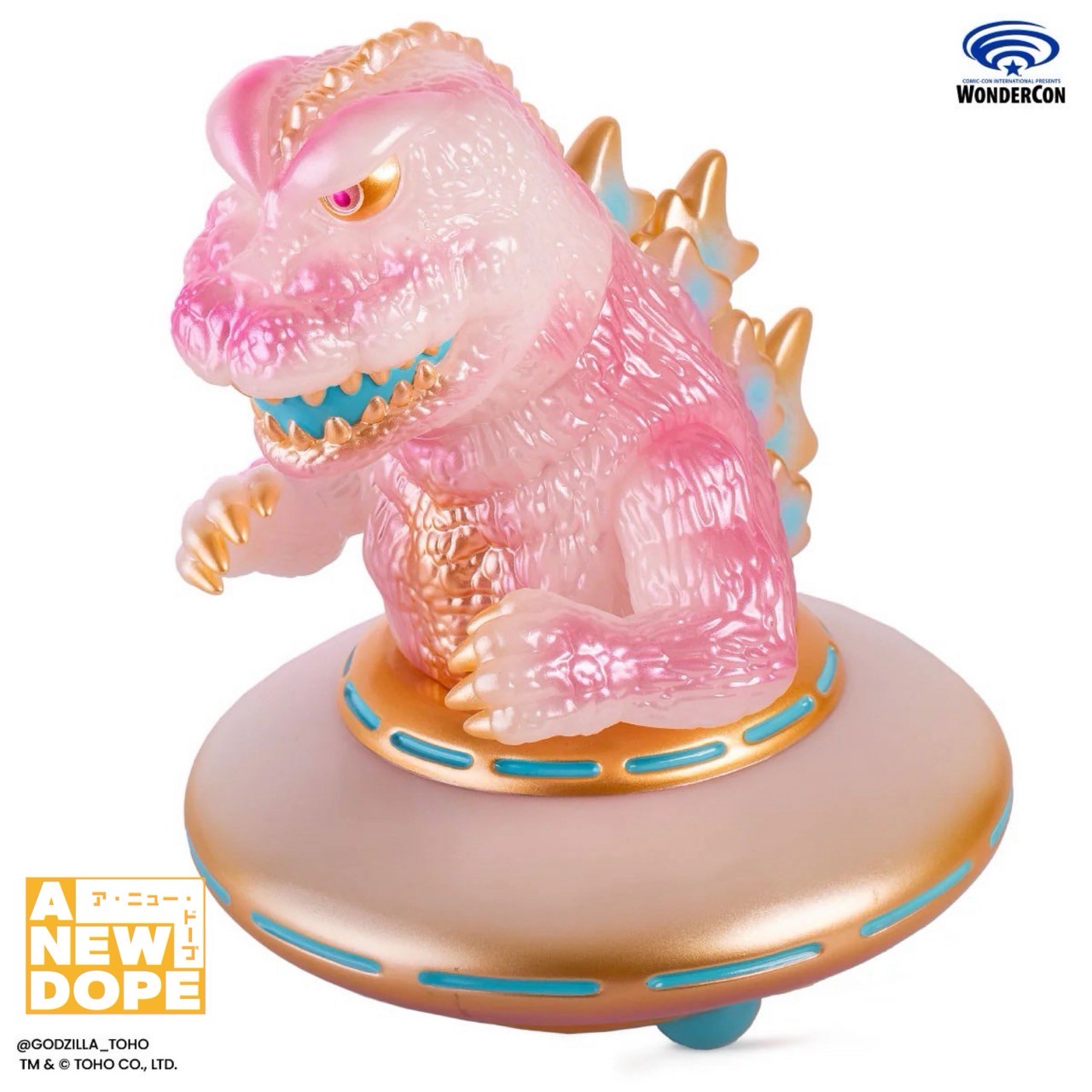 【WonderCon限定】Mondo ゴジラ UFO by Octeel 蓄光さくらカラーver. G.I.D. レトロソフビ『怪獣大戦争』(1965) 【未開封】