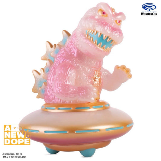 【WonderCon限定】Mondo ゴジラ UFO by Octeel 蓄光さくらカラーver. G.I.D. レトロソフビ『怪獣大戦争』(1965) 【未開封】