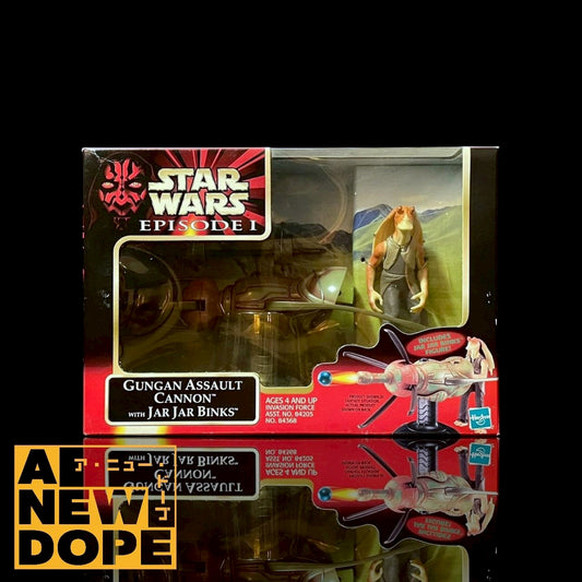 ハズブロ ジャージャービンクス with グンガンアサルトキャノン 3.75インチ 『スターウォーズ/ファントムメナス』(1999)【未開封】