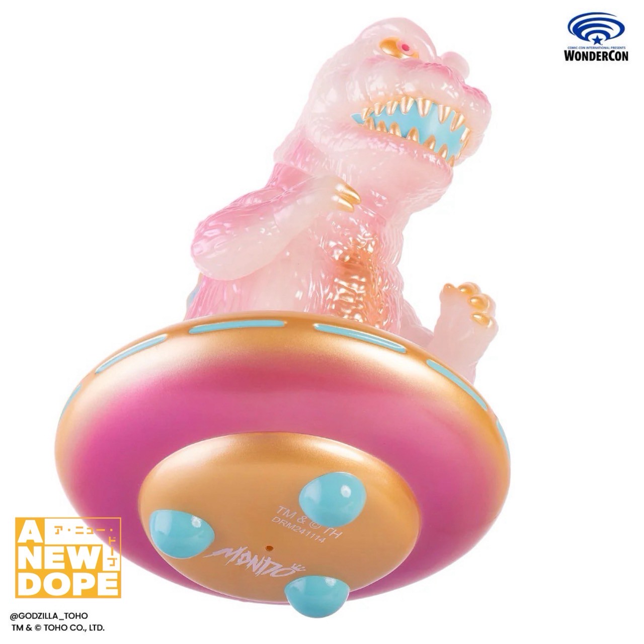 【WonderCon限定】Mondo ゴジラ UFO by Octeel 蓄光さくらカラーver. G.I.D. レトロソフビ『怪獣大戦争』(1965) 【未開封】