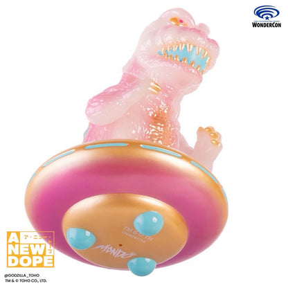 【WonderCon限定】Mondo ゴジラ UFO by Octeel 蓄光さくらカラーver. G.I.D. レトロソフビ『怪獣大戦争』(1965) 【未開封】