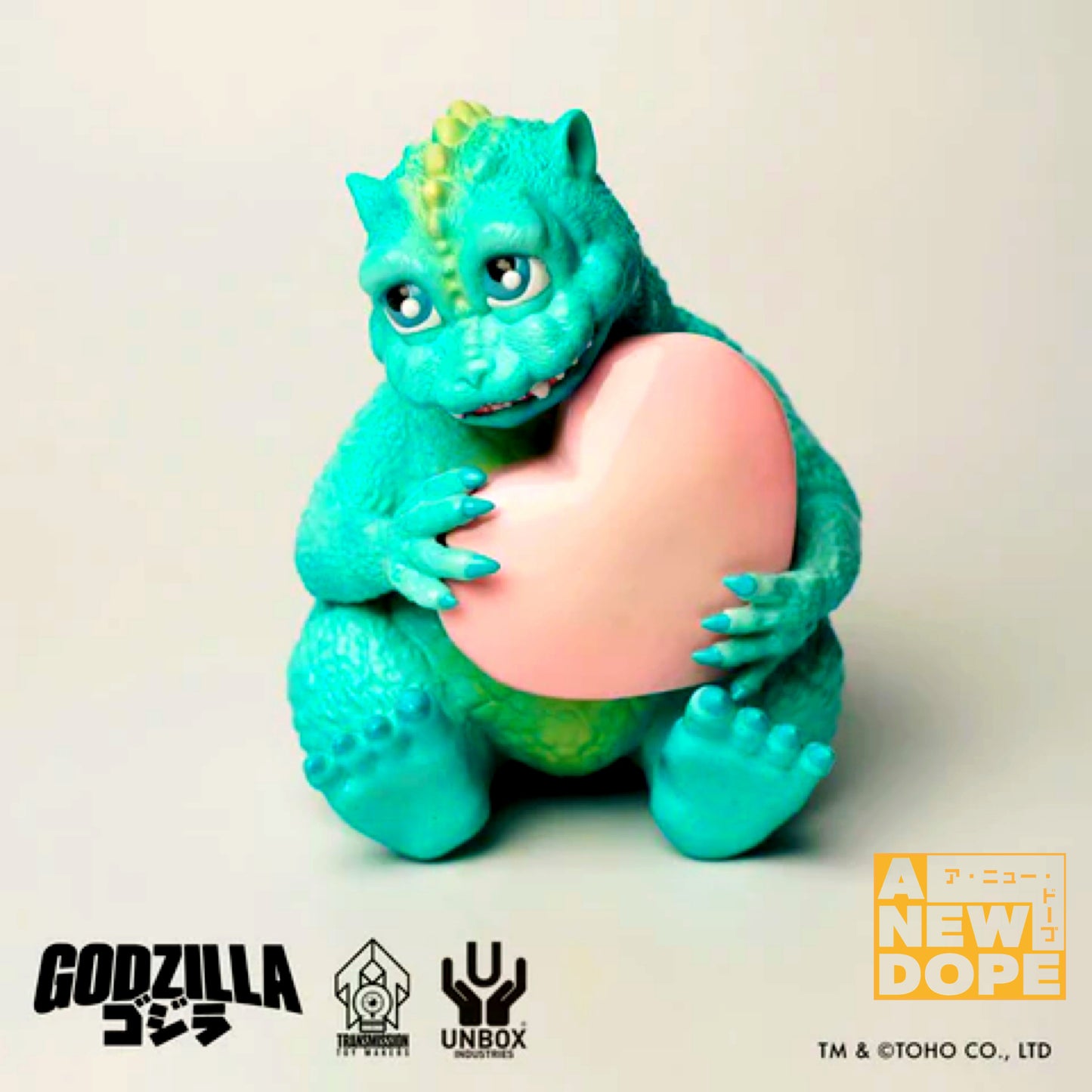 【ゴジラストアUS限定】リトルゴジラ アンボックス×トランスミッショントイ バレンタイン アートソフビ【未開封】