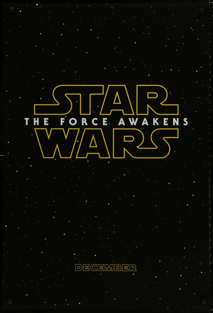 【US版劇場用】スターウォーズ フォースの覚醒(2015) US版ティーザーポスター 両面印刷【未使用】